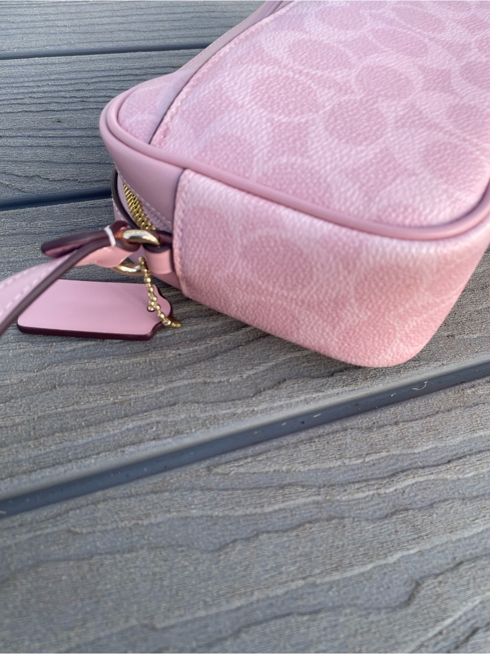 Coach Mini Jamie Pink Signature Crossbody - Picture 6 of 14